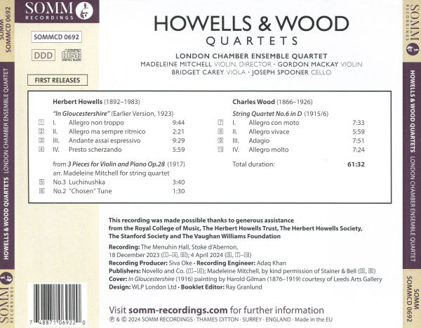 Howells & Wood: Quartets