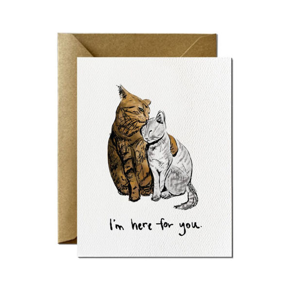 Here for You Cats Sympathy Card