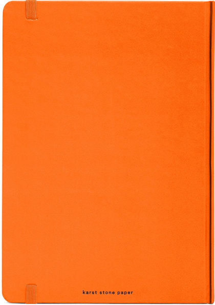 Karst Stone Paper A5 Hardcover Notebook - Tangerine (Lined)