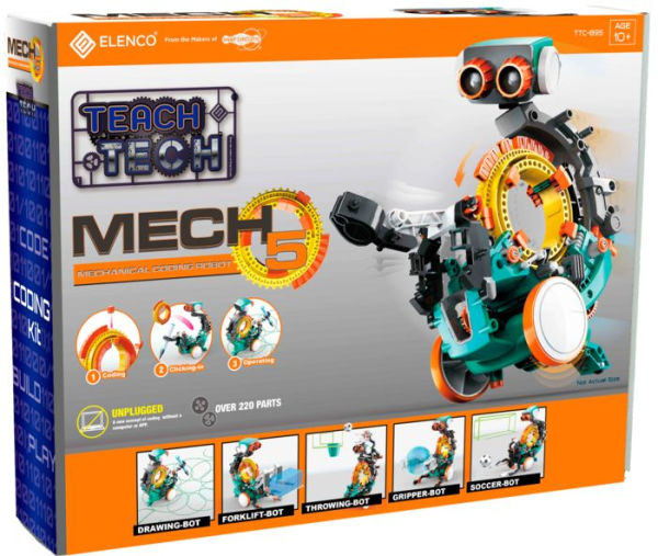 Teach Tech Mech-5 Programable Mechanical Robot Coding Kit STEM Educational Toys for Kids Age 10+