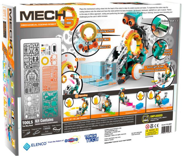 Teach Tech Mech-5 Programable Mechanical Robot Coding Kit STEM Educational Toys for Kids Age 10+