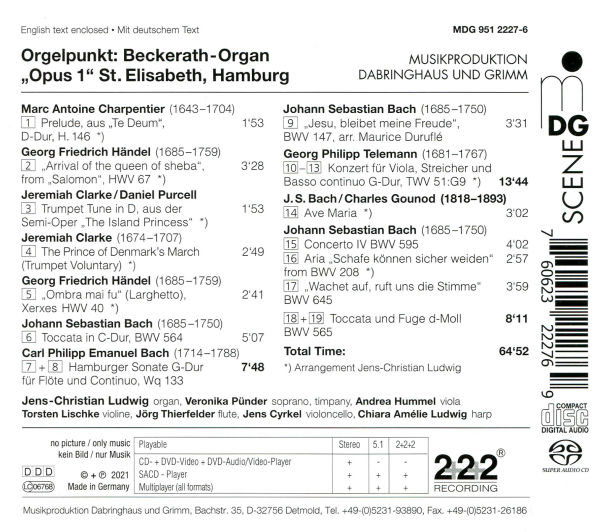 Orgelpunkt: Beckerath-Organ 'Opus 1', St. Elisabeth, Hamburg
