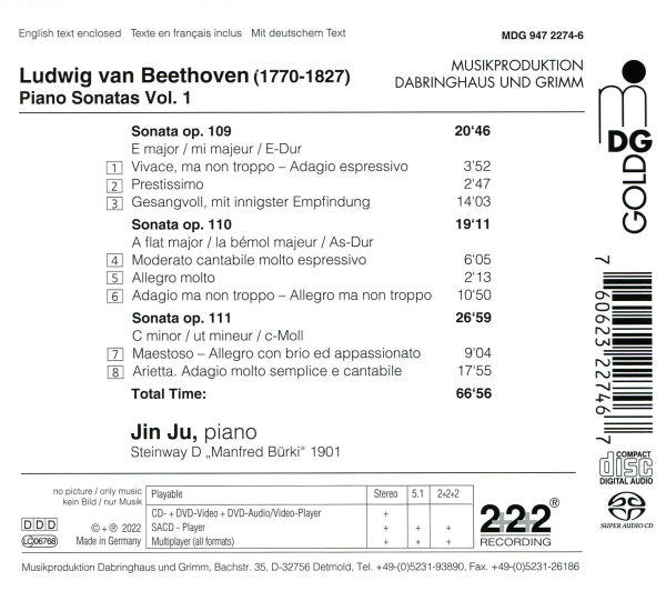 Beethoven: Piano Sonatas Vol. 1 - Op. 109, 110, 111
