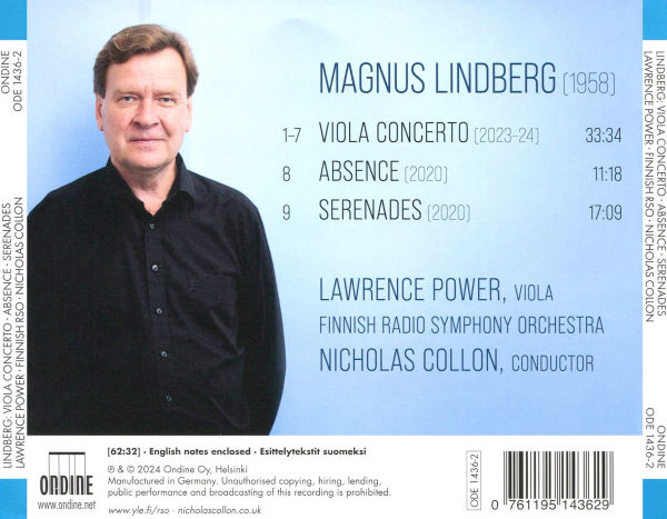 Magnus Lindberg: Viola Concerto; Absence; Serenades