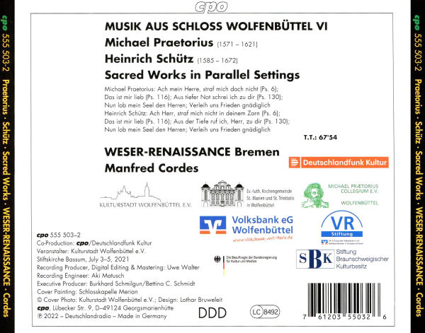 Michael Praetorius, Heinrich Sch¿¿tz: Sacred Works
