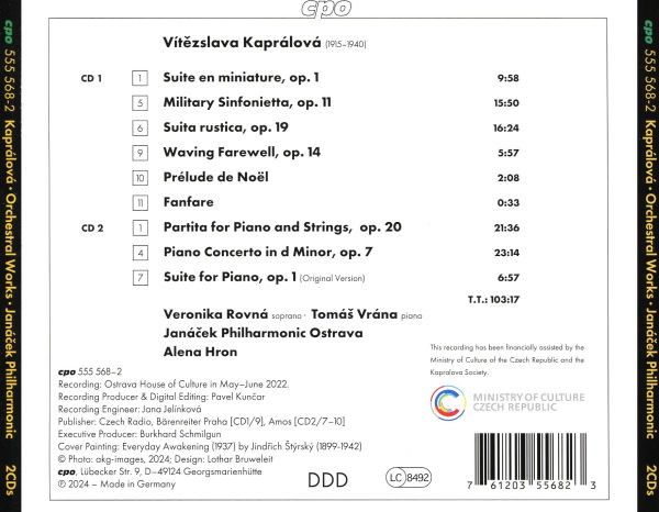 Vítezslava Kaprálová: The Completed Orchestral Works