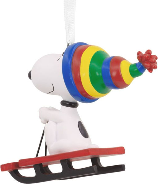 Snoopy Sled Resin Figural Ornament