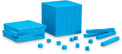 Alternative view 2 of LEARNING RESOURCES LER0930 BASE TEN STARTER SET PLASTIC BLUE-100 UNITS 30 RODS 10 FLATS 1 CUBE