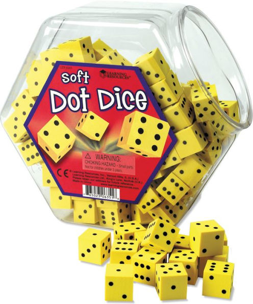 Learning Resources LER6351 Hands On Soft Dot Dice