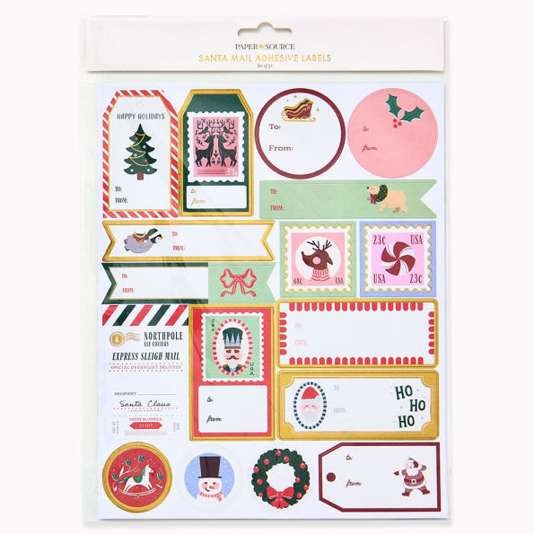 Santa Mail Adhesive Labels