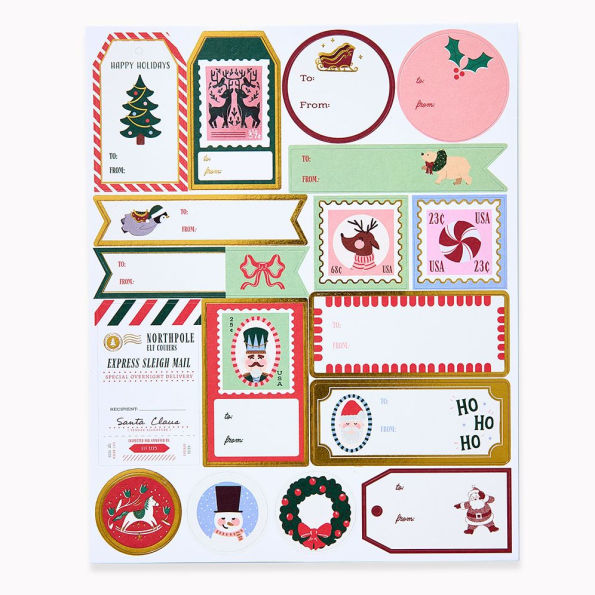 Santa Mail Adhesive Labels