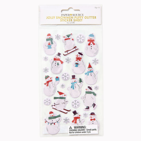Jolly Snowmen Puffy Sticker Sheet