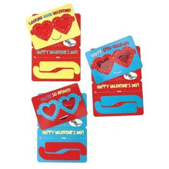 Valentine's Day Classroom Pack Punch Out Paper Sunglasses