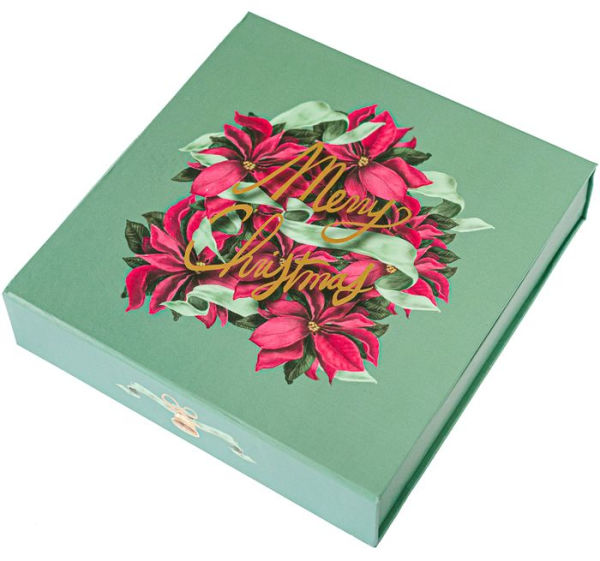 Christmas Poinsettias Luxury Holiday Card Set