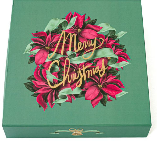 Christmas Poinsettias Luxury Holiday Card Set