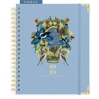 2023-2024 Enchanted Birds 17-Month Weekly Large Spiral Planner