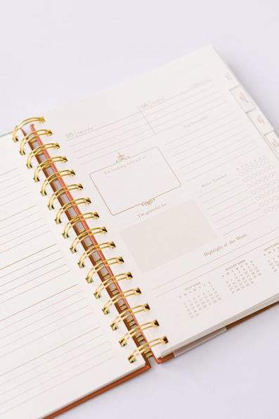 2024 Cozy Tea Cups 17-Month Weekly Medium Spiral Planner