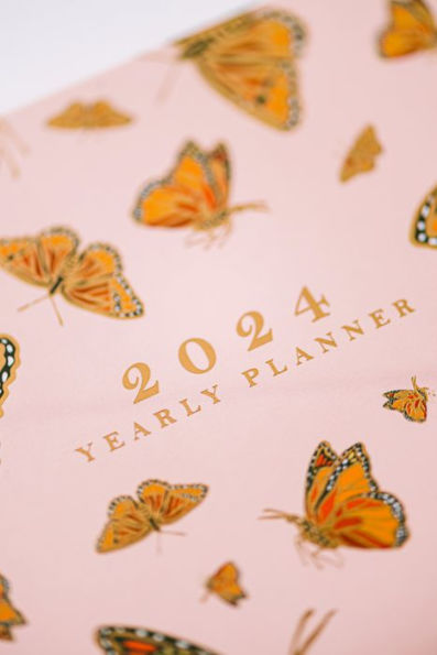 2024 Monarch Butterflies 12-Month Weekly Medium Bound Planner