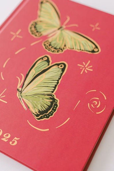 2025 Starry Butterflies 12-Month Weekly Large Bound Planner