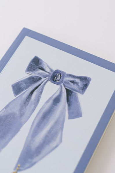 Antique Bows Softcover Notebook - Blue
