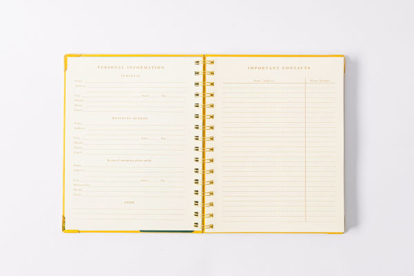 Cat Library Undated Weekly Medium Spiral Planner