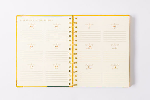 Cat Library Undated Weekly Medium Spiral Planner