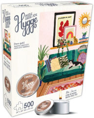 Title: 500 Piece Puzzle for Adults Hygge Collection Stay at Home Rhi James 24x18 inch Jigsaw with Bonus Candle by KI Puzzles