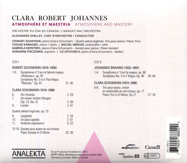 Clara, Robert, Johannes: Atmosphere and Mastery