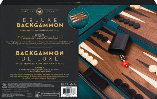 Legacy Deluxe Wooden Backgammon