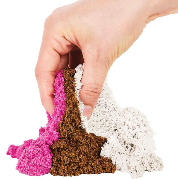 Kinetic Sand Scents, Ice Cream Treats Playset with 3 Colors of All-Natural Scented Play Sand and 6 Serving Tools, Sensory Toys for Kids Ages 3 and up