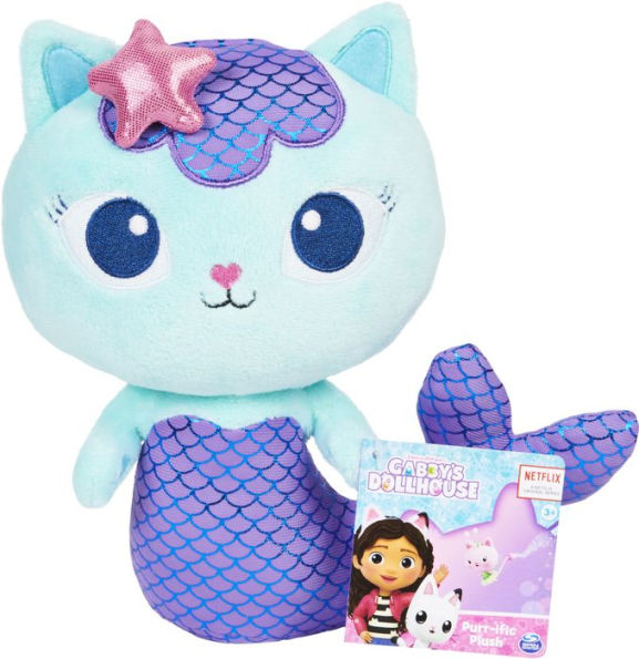 Gabbys Dollhouse, 8-inch Purr-ific Plush Toy, Kids Toys for Ages 3 and up (Styles May Vary)