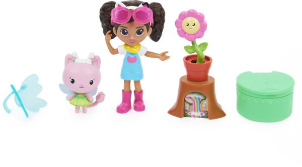 Gabbys Dollhouse, Flower-rific Garden Set with 2 Toy Figures, 2 Accessories, Delivery and Furniture Piece, Kids Toys for Ages 3 and up