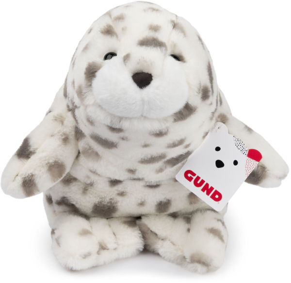 GUND Nuri Leopard Seal Plush, Premium Stuffed Animal for Ages 1 and Up, White/Gray, 10?