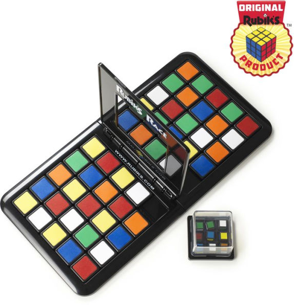 Rubik's Race, Classic Fast-Paced Strategy Sequence Brain Teaser Travel Board Game Two-Player Speed Solving Face-Off, for Adults & Kids Ages 8 and up