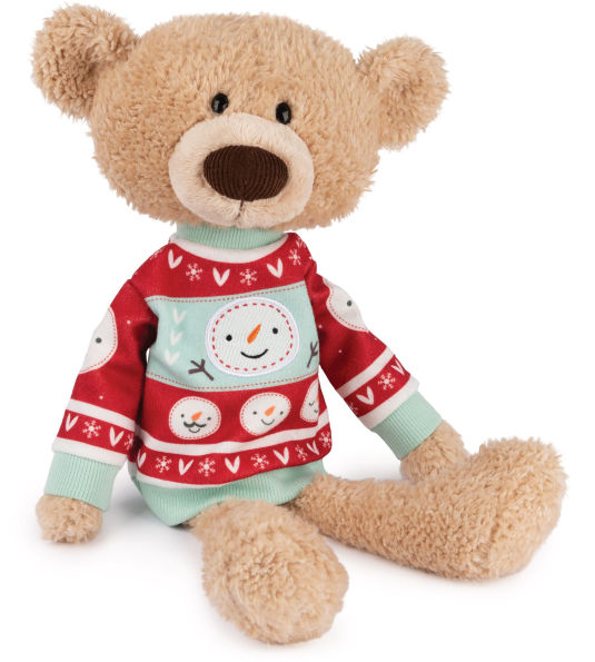 GUND Toothpick with Holiday Sweater Classic Teddy Bear Stuffed Animal for Ages 1 and Up Beige/Red/White, 15"
