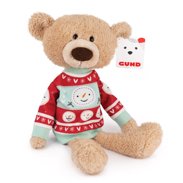 GUND Toothpick with Holiday Sweater Classic Teddy Bear Stuffed Animal for Ages 1 and Up Beige/Red/White, 15"