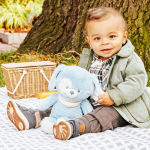 Alternative view 6 of Baby GUND Sustainable Puppy Plush Stuffed Animal Made from Recycled Materials For Babies and Newborns Blue/Cream, 13