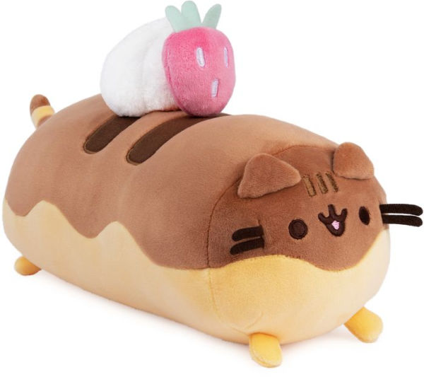 GUND Pusheen Eclair Squisheen Plush, Stuffed Animal for Ages 8 and Up, Brown/Yellow, 11