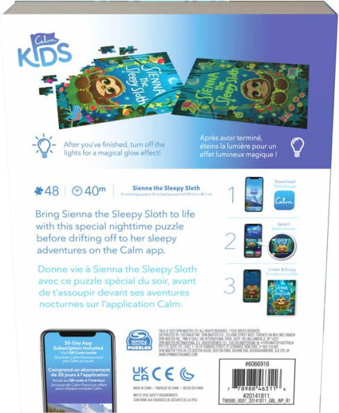 Calm Glow in the Dark 48pc Childrens Puzzle (30 day subscription included)