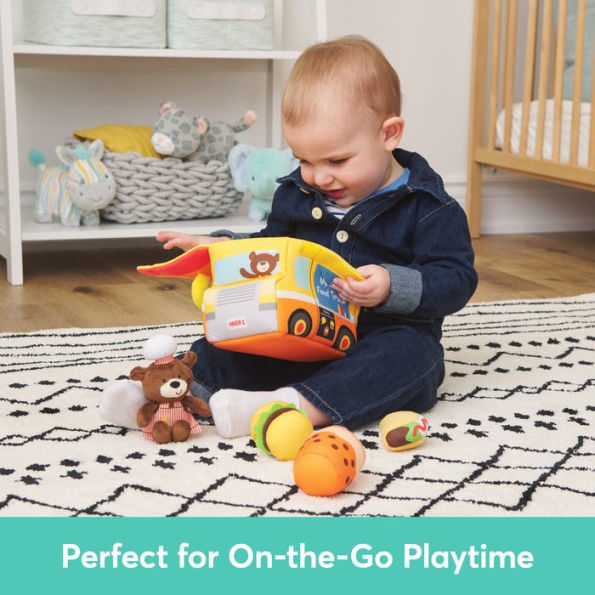 Baby GUND Play Soft Collection, My Little Food Truck 5-Piece Plush Playset with Rattle, Squeaker and Crinkle Plush Toys, Sensory Toy for Babies and Newborns, 7.5"