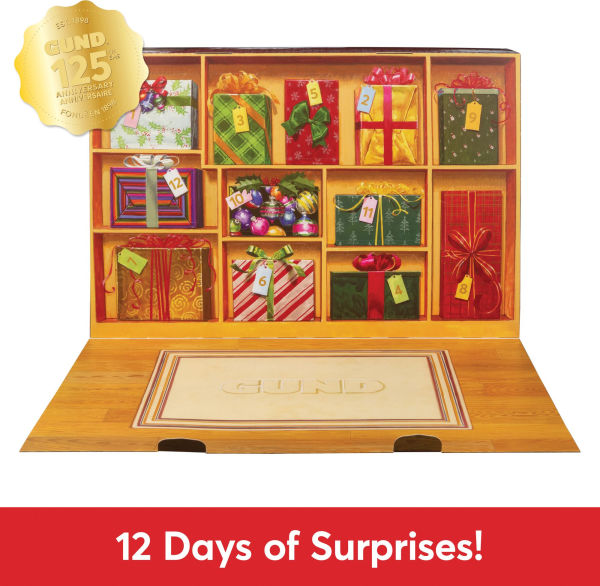 GUND 12 Day Surprise Plush Advent Calendar Holiday Gift for Ages 3 and Up 18