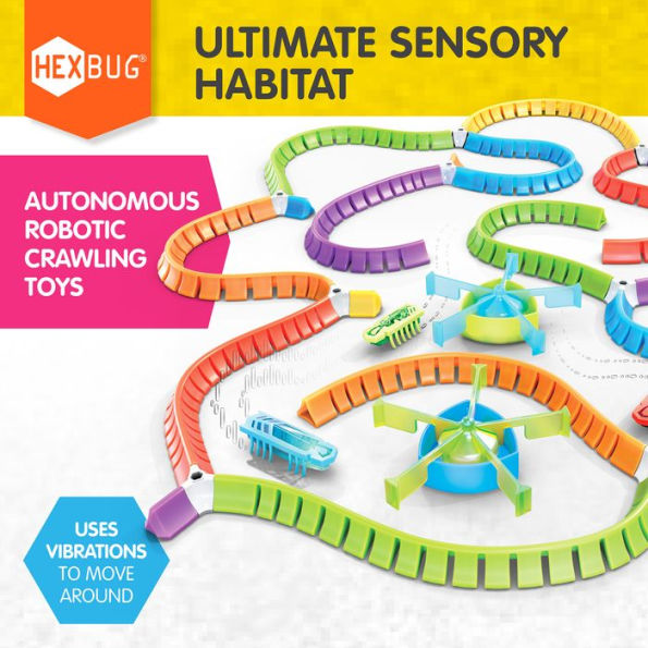 HEXBUG Flash Nano Nano Zone - Colorful Sensory Playset for Kids - Build Your Own Zone - Over 60 Pieces and Batteries Included