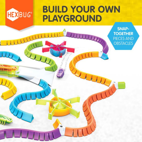 HEXBUG Flash Nano Nano Zone - Colorful Sensory Playset for Kids - Build Your Own Zone - Over 60 Pieces and Batteries Included