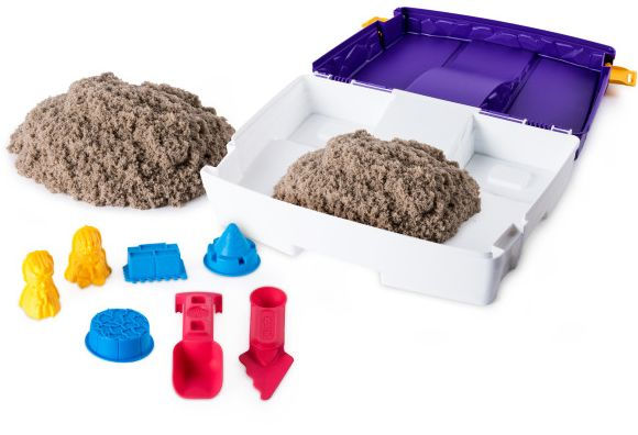 Kinetic Sand, Folding Sand Box with 2lbs of Kinetic Sand and Mold and Tools