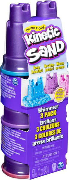 Kinetic Sand, Shimmer Sand 3 Pack with Molds and 12oz of Kinetic Sand