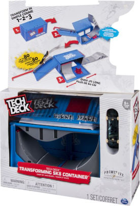 tech deck transforming sk8 container fingerboard set