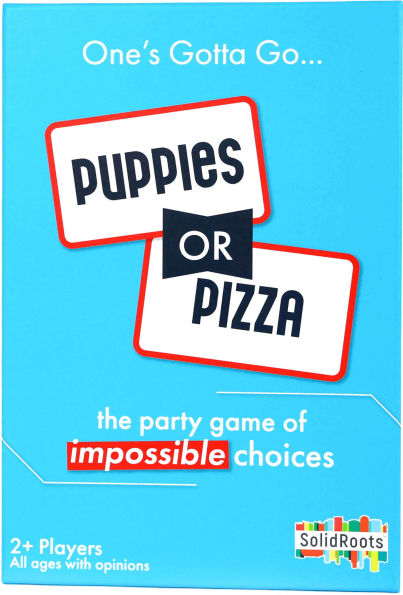 Puppies or Pizza? The Card Game of Impossible Choices Family Games, Adult Games, Travel Games, Camping Games Party Games for Adults & Kids Ages 8+