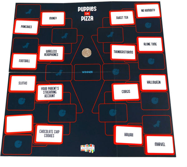 Puppies or Pizza? The Card Game of Impossible Choices Family Games, Adult Games, Travel Games, Camping Games Party Games for Adults & Kids Ages 8+