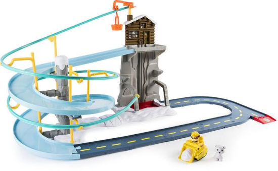 paw patrol rubble's mountain rescue track set