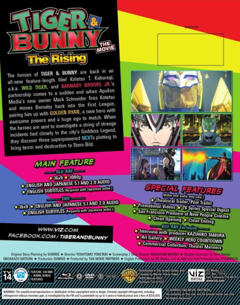 Tiger & Bunny the Movie: The Rising [2 Discs] [Blu-ray]